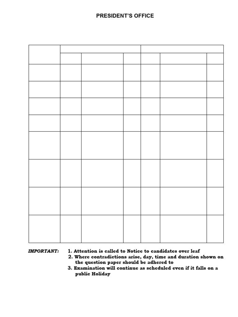 Form Two Pre-Mock Timetable 2025 | PDF