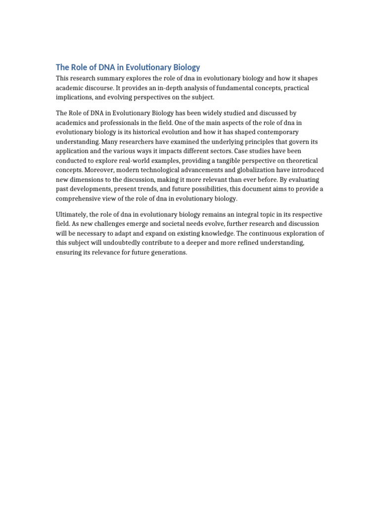Biology 16 Research Summary 3838 | PDF
