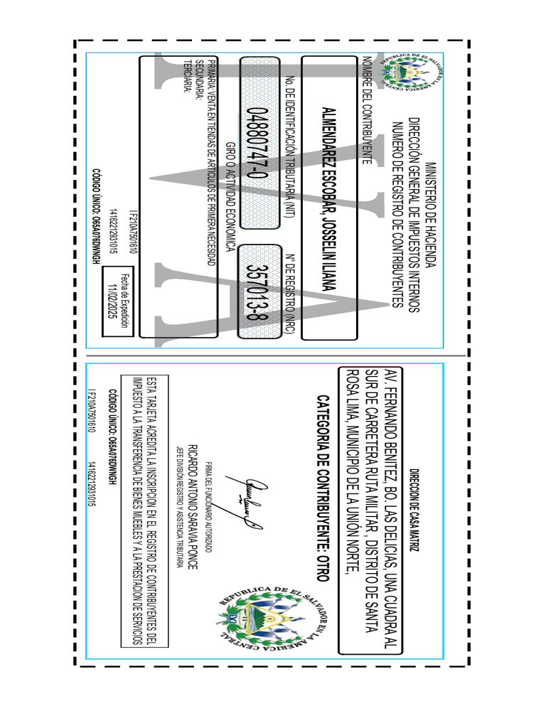 RC Tarjeta NRC v4 Lasserid75897037363291494 | PDF