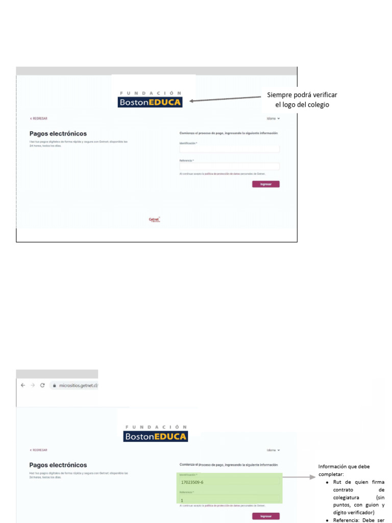 Manual De Pago Cuota Colegiatura En Getnet Pdf