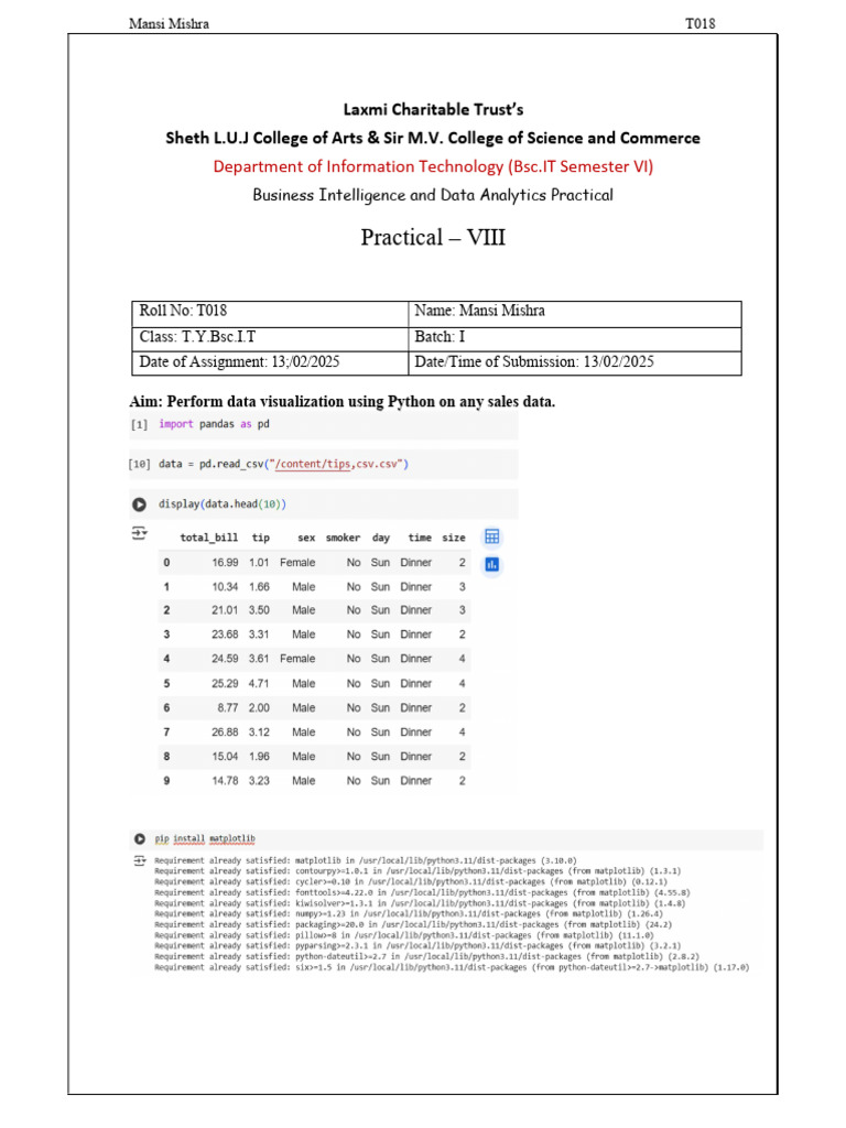 Bi Prac 8 | PDF