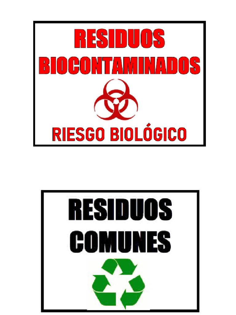 Rótulos para Manejo de Residuos para Los Eess | PDF
