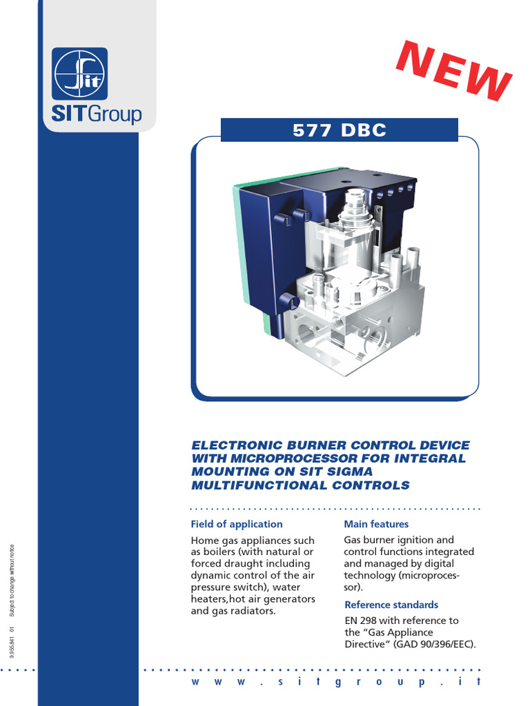 577 DBC Electronic Burner Control | PDF | Thermostat | Boiler