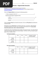 Peppered Moths - Natural Selection Game | PDF