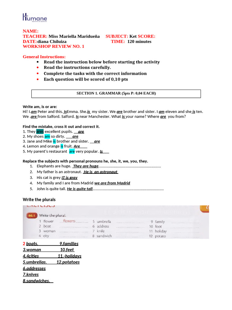 Copia de Workshop-Review (2) (1) | PDF | Grammar | Syntax