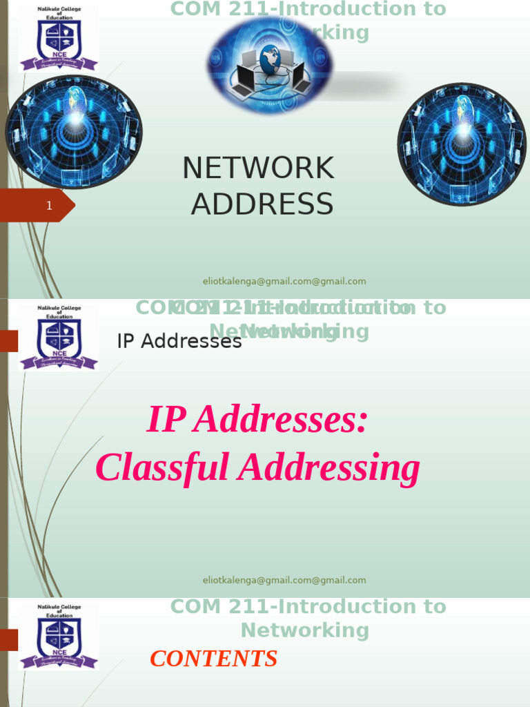 COM 221 - Lecture 1 - Ip Address | PDF | Ip Address | Network Layer ...