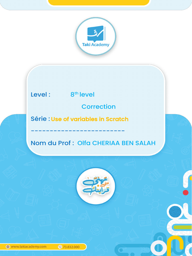 6778271a6a6f4 - Correction - Use of Variables in Scratch | PDF ...