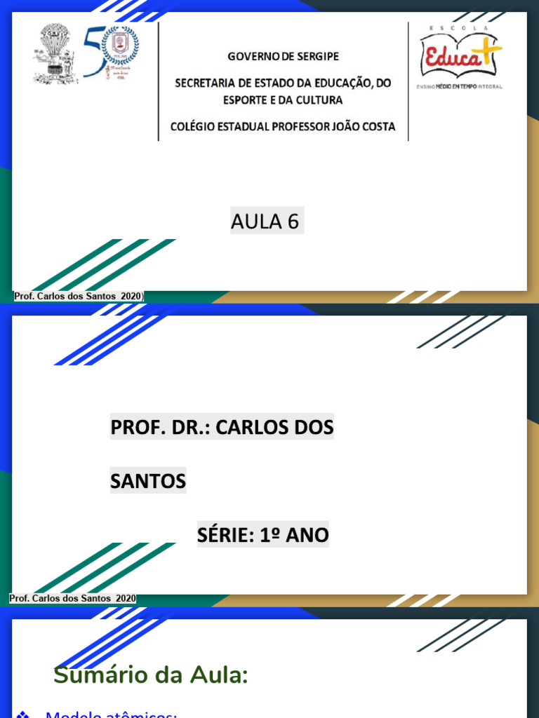 Aula 02 - Modelos Atômicos | PDF | Próton | Elétron