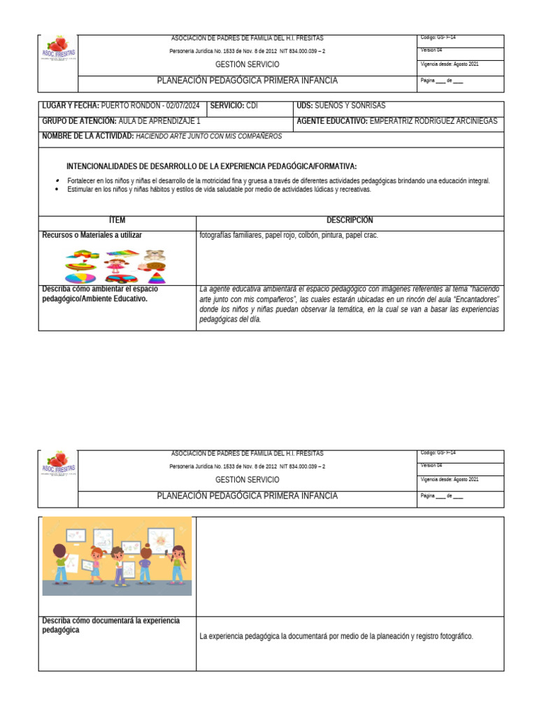 Planeacion 02 - Julio 2024 Aula 1 | PDF | Aprendizaje