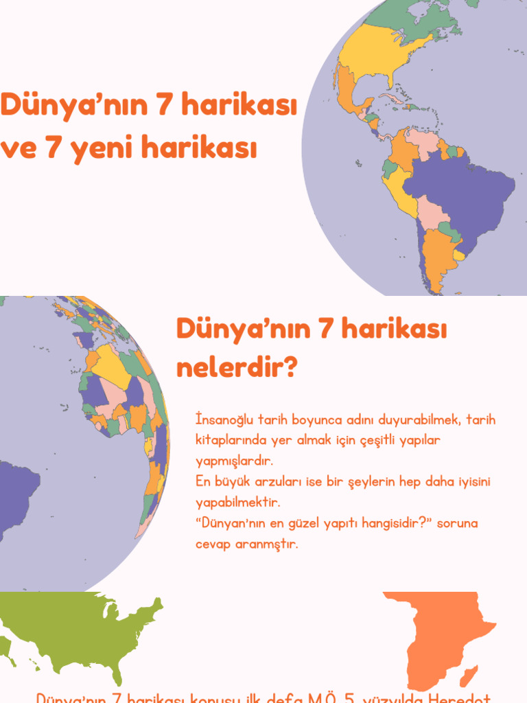 Dünya'Nın 7 Harikası Ve 7 Yeni Harikası | PDF