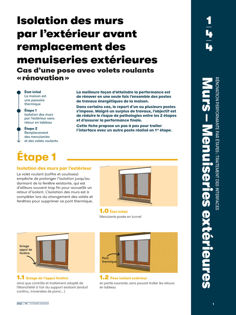 Rénovation ITE : Isolation et Menuiseries | PDF | Isolation thermique ...