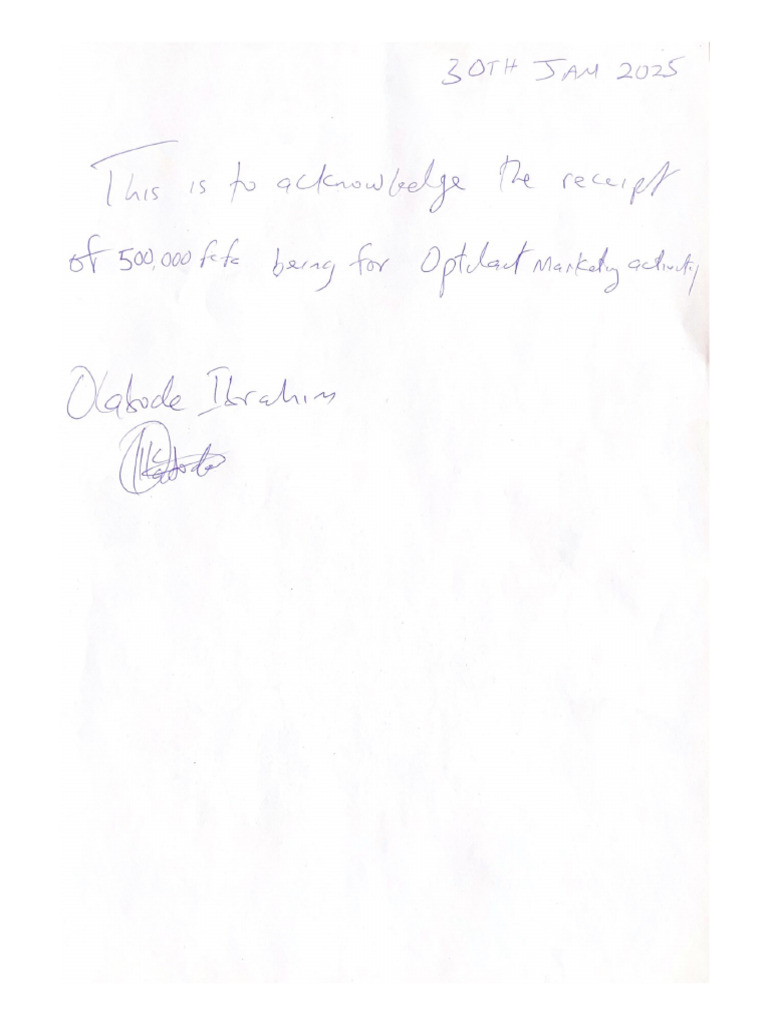 Optilait Marketing Receipt | PDF