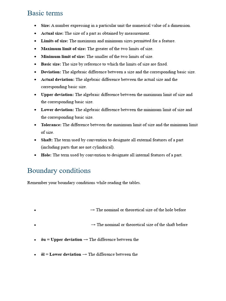 Basic Size and Tolerances in Engineering | PDF | Engineering Tolerance