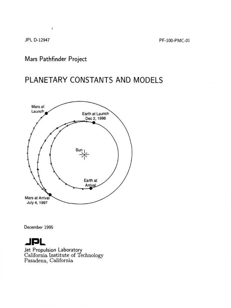 Mars Pathfinder Planetary Models Guide | PDF | Latitude | Equator