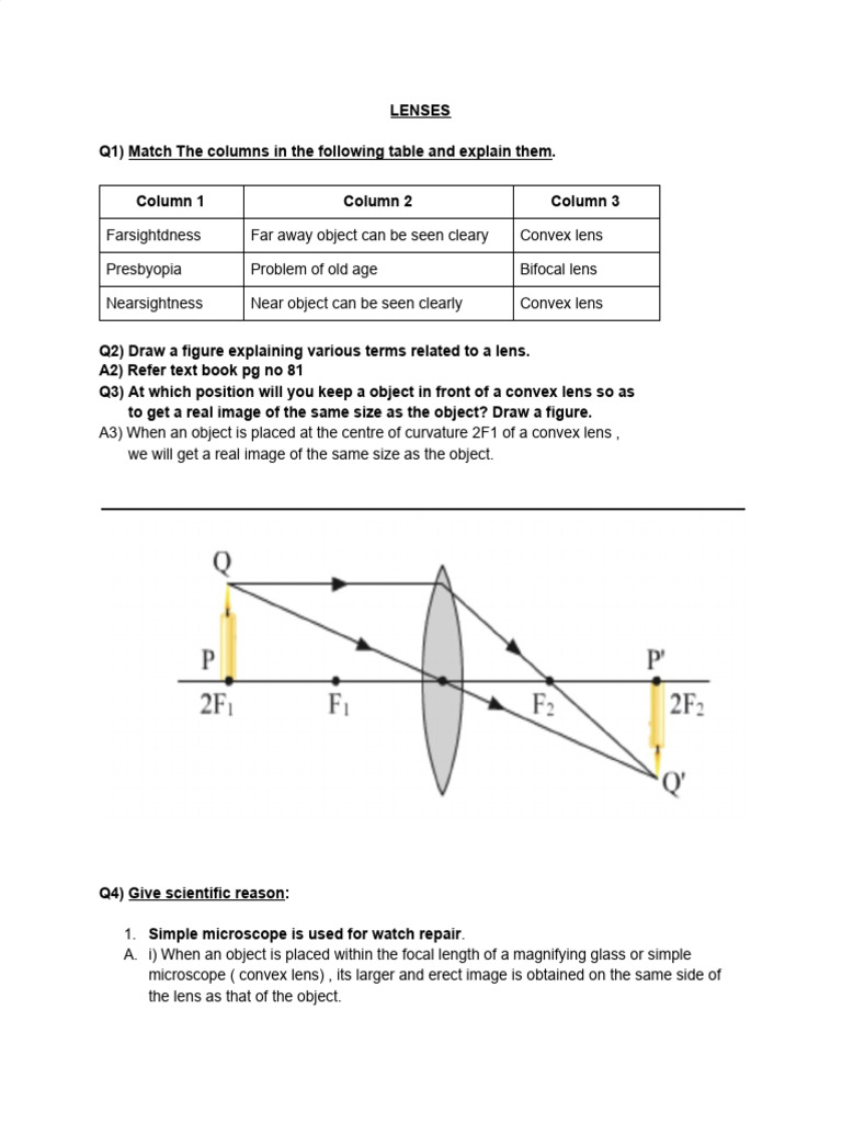 Understanding Lenses: Types and Functions | PDF | Eye | Electromagnetic ...