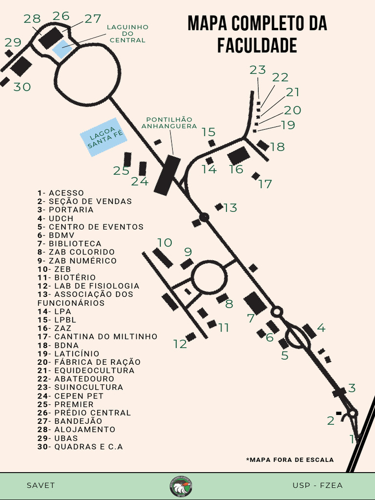 Mapa da USP - FZEA e Acessos | PDF