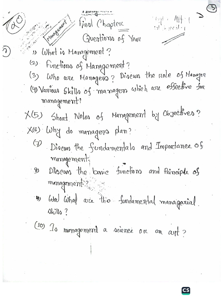 Fundamentals of Management Notes PDF | PDF