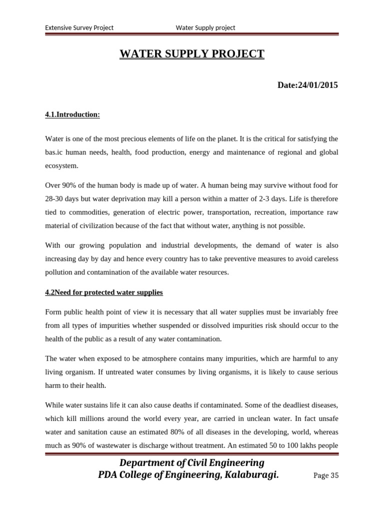 7.water Supply Project | PDF | Water | Magnesium