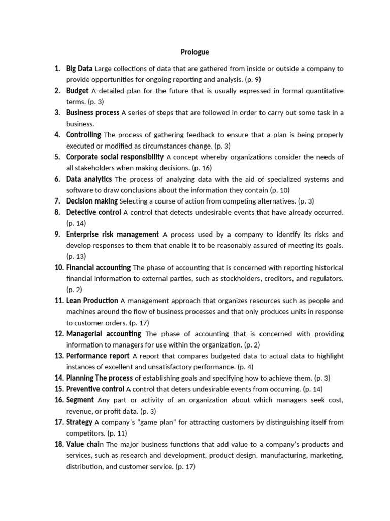 Accounting Glossary Pdf Cost Regression Analysis
