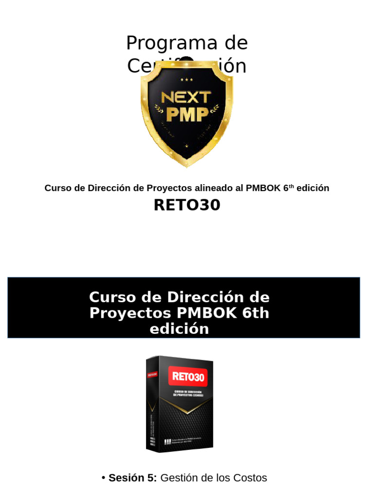 Gestión de Costos en Proyectos PMBOK | PDF | Presupuesto | Costo de ...