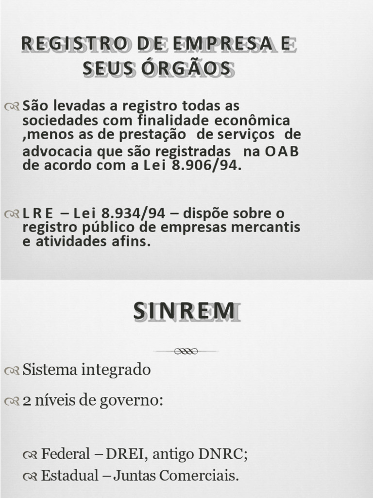 Registro de Empresas e Juntas Comerciais | PDF | Business