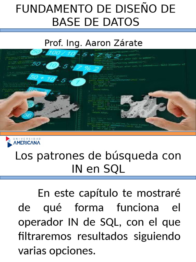 Uso del operador IN y NULL en SQL | PDF | SQL | Gestión de datos