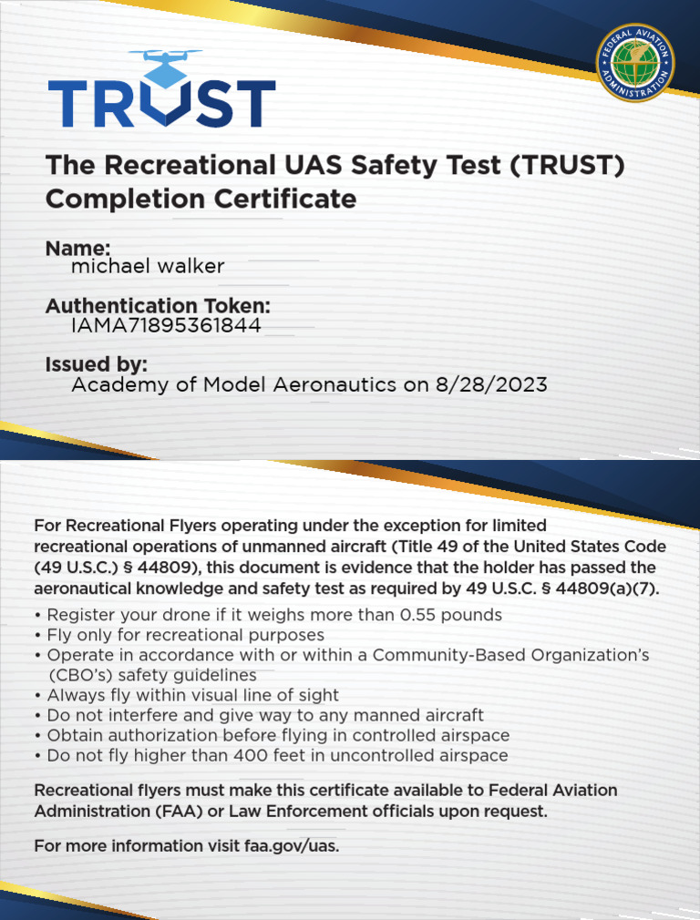 TRUST Completion Certificate Overview | PDF