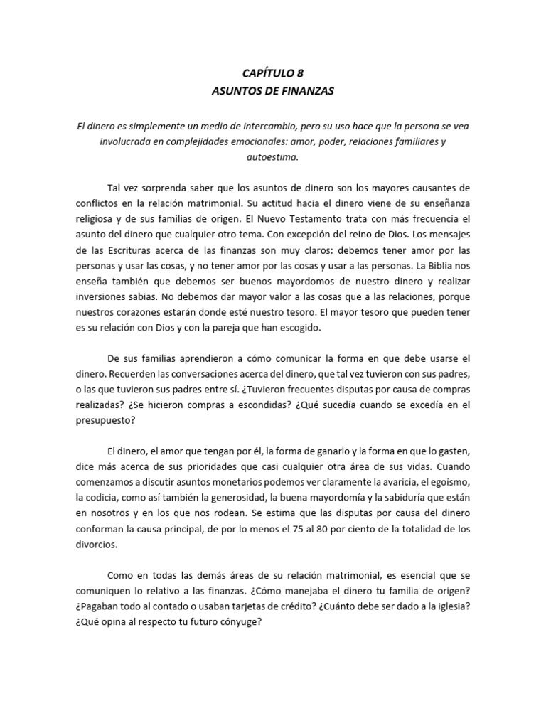 Finanzas y Matrimonio: Claves para el Éxito | PDF | Amor | Dinero