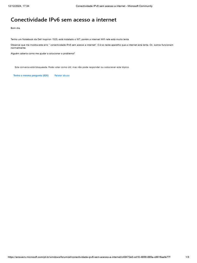 Solução para Conectividade IPv6 sem Internet | PDF | Rede de ...