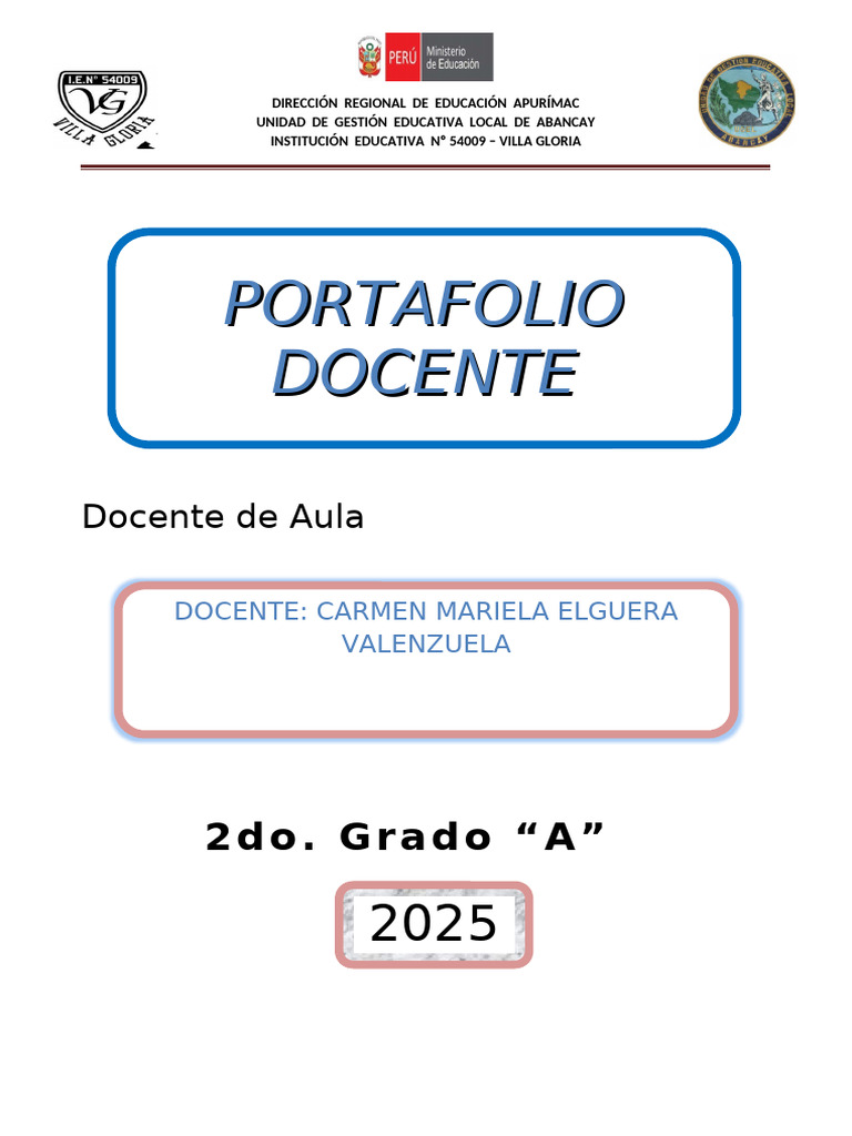 Portafolio Docente 2025 Editable | PDF | Maestros | Enseñando