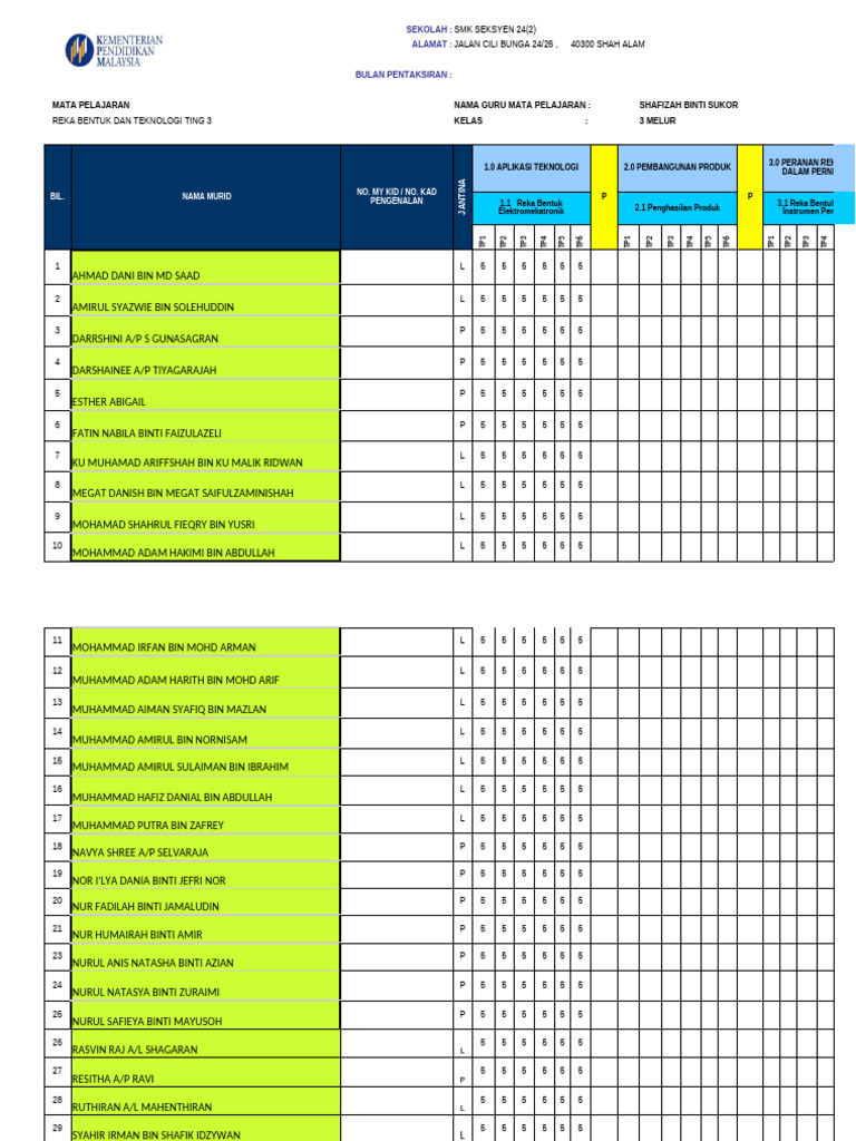 Template PBD RBT T3 | PDF