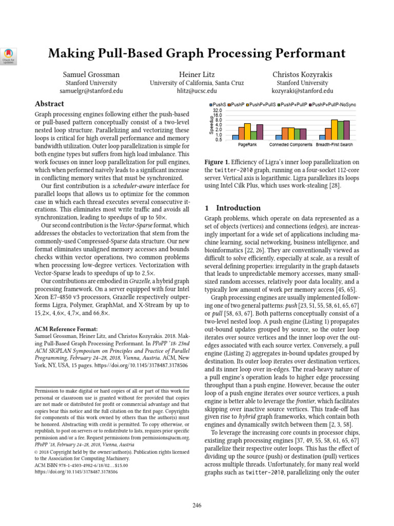 Pull-Based Graph Processing Performant | PDF | Parallel Computing ...