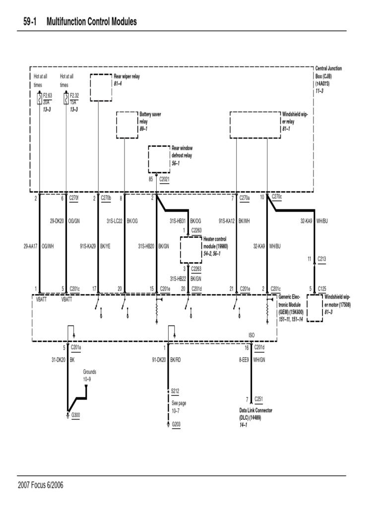 2007 Ford Focus Control Module Diagram | PDF | Automotive Technologies