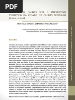 O ribeirão caldas sob o imperativo turístico da cidade de Caldas Novas_GO (2009 _  2010)