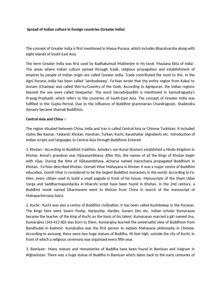 Greater India: Cultural Influence Overview | PDF | Indian Religions