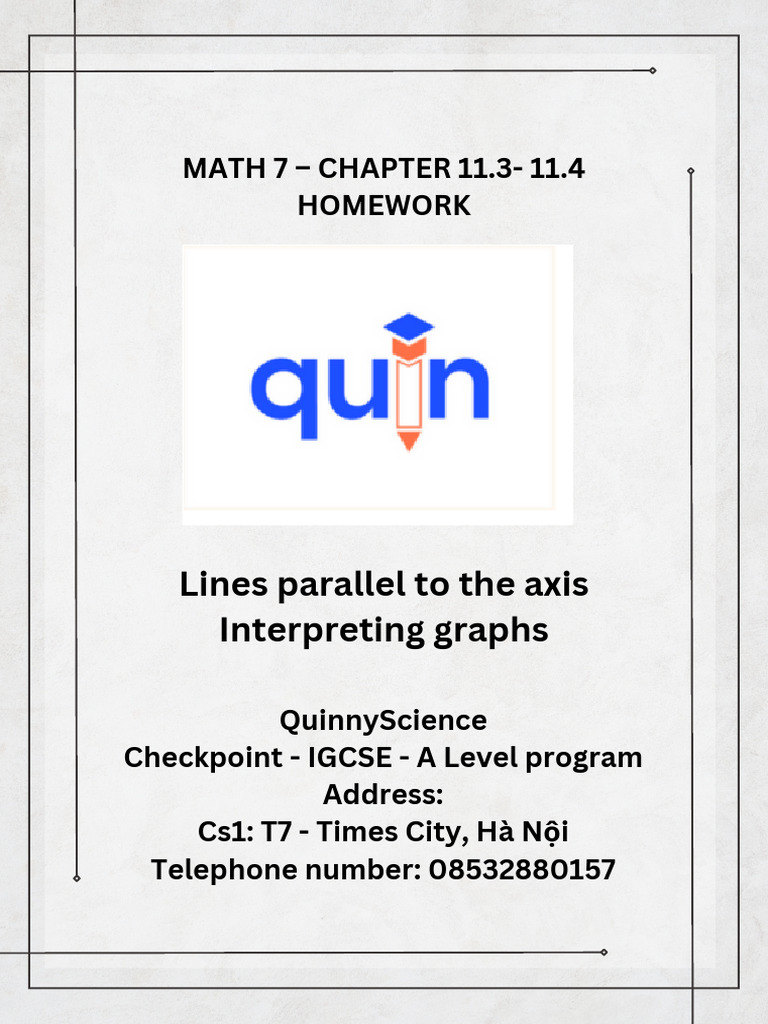 Parallel Lines and Graphs Homework | PDF