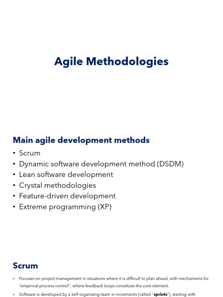 04 Agile Methodologies | PDF | Scrum (Software Development) | Agile ...