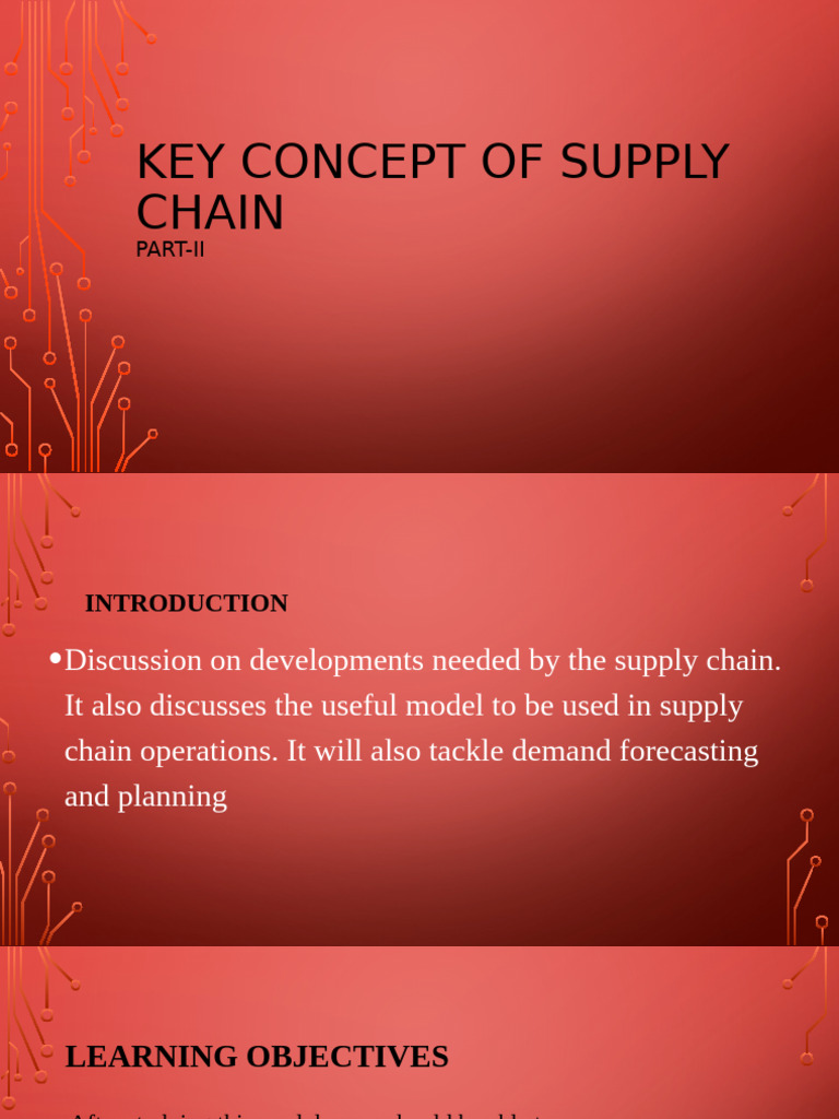 Key Concept of Supply Chain Part 2 | PDF | Supply Chain | Inventory