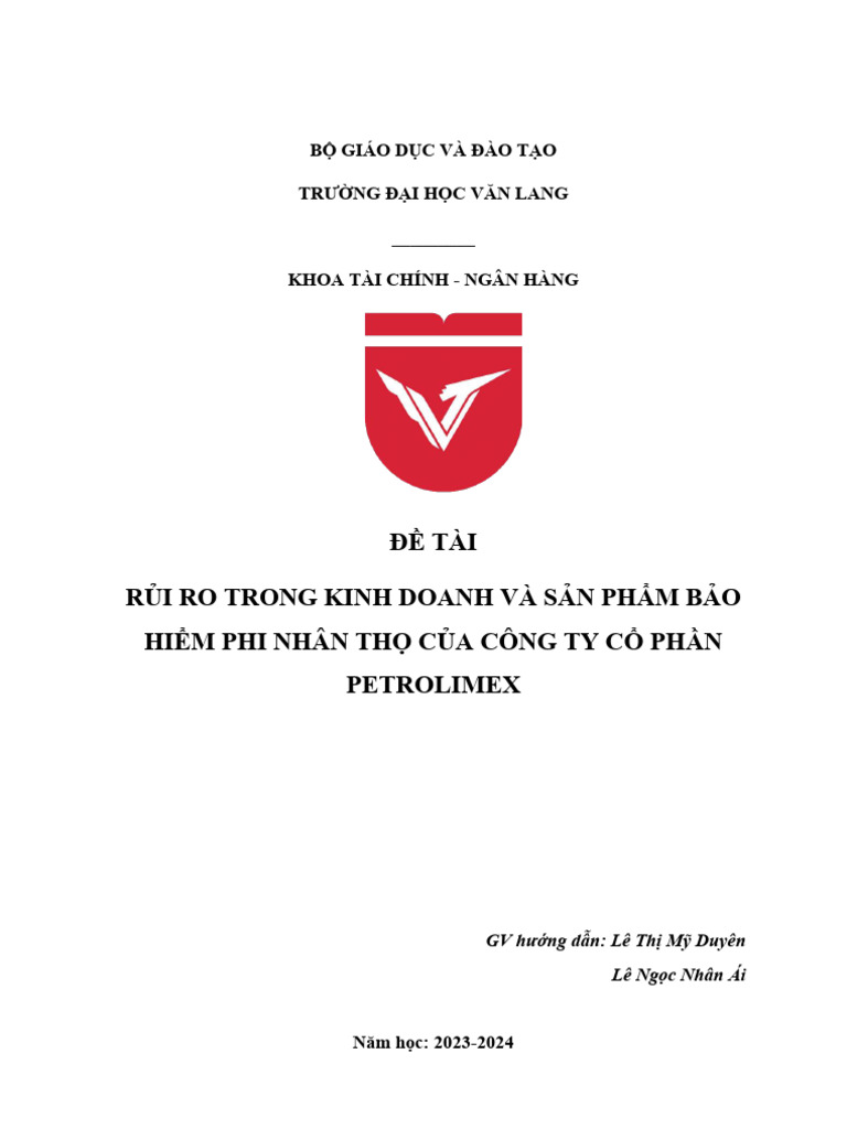 Rui Ro Trong Kinh Doanh Va San Pham Bao Hiem Phi Nhan Tho Cua Cong Ty ...