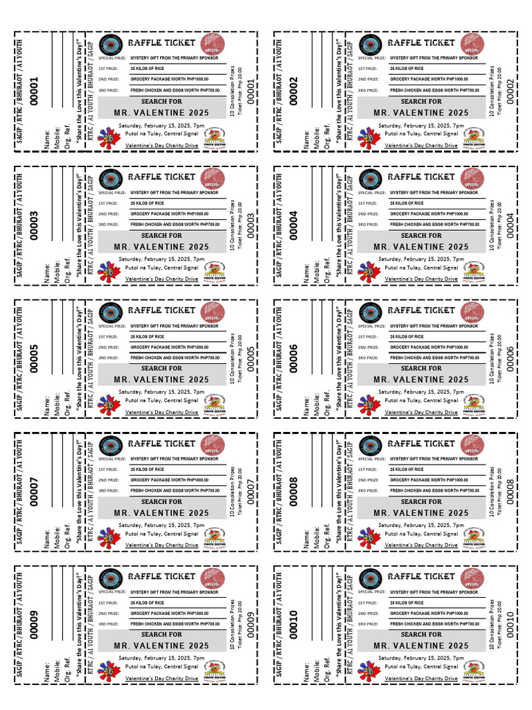 Valentine's Day Charity Raffle 2025 | PDF