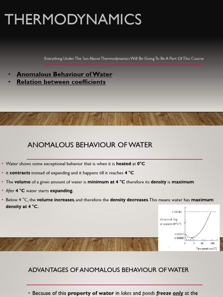 Understanding Thermodynamics and Water Behavior | PDF