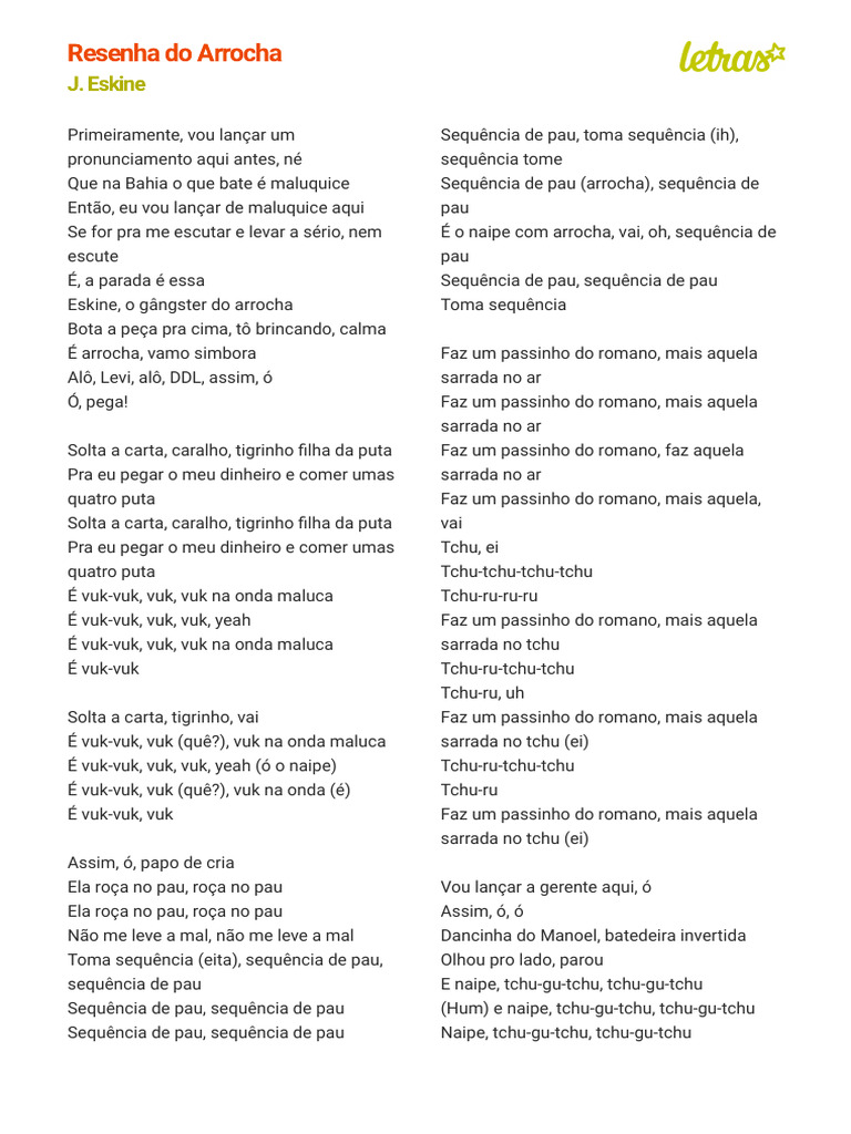 RESENHA DO ARROCHA - J. Eskine (Impressão) | PDF