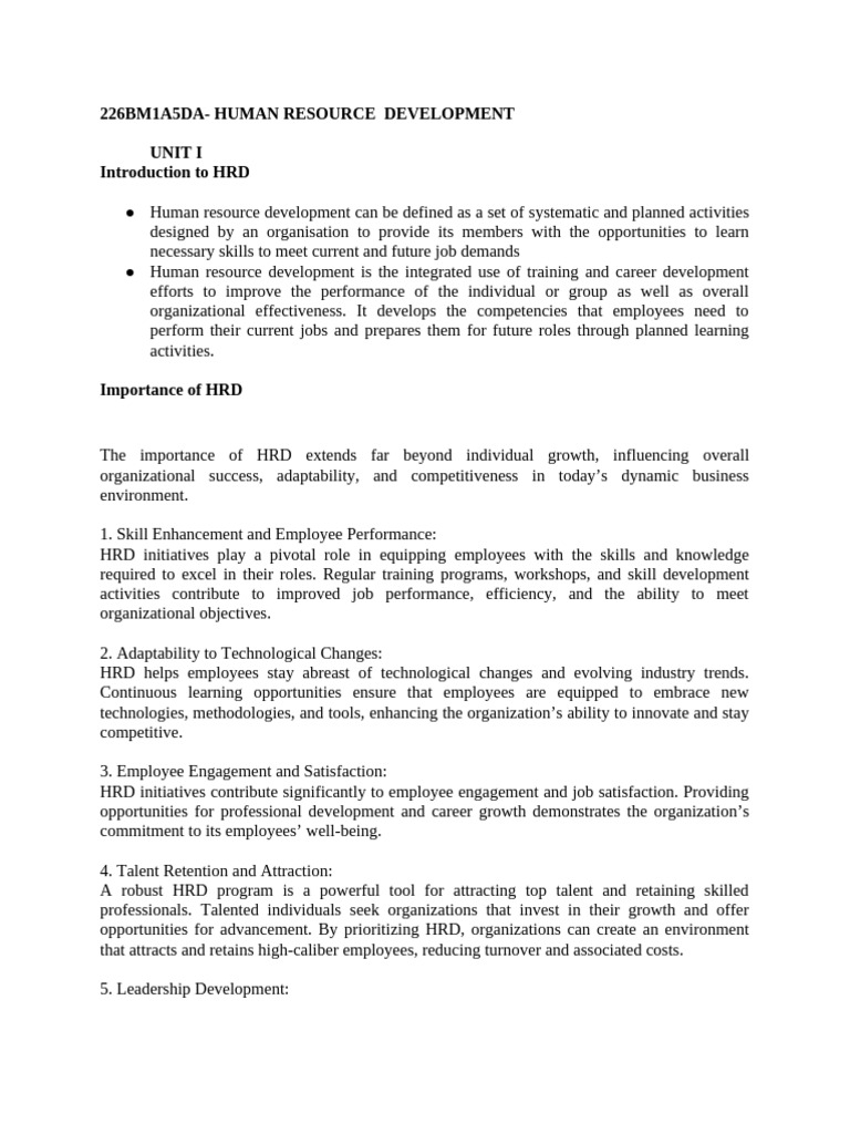 Human Resource Development Overview | PDF | Employee Retention | Audit