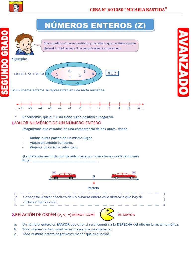 Taller de Operaciones con Números Enteros | PDF | Entero | Multiplicación
