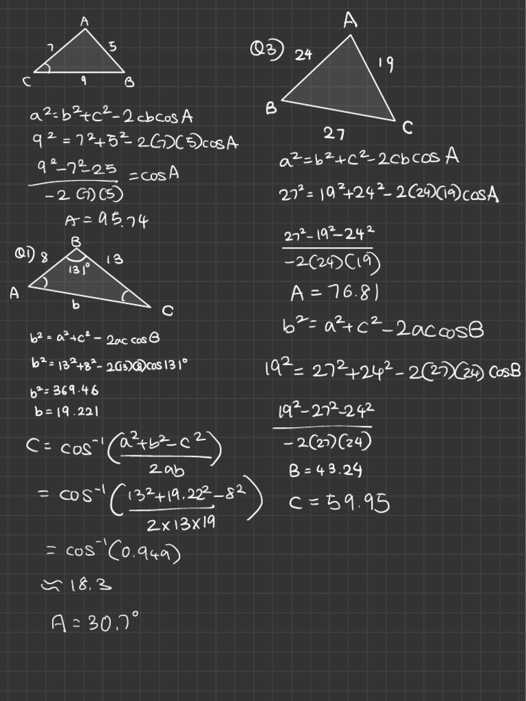 Triangle Calculations and Formulas | PDF