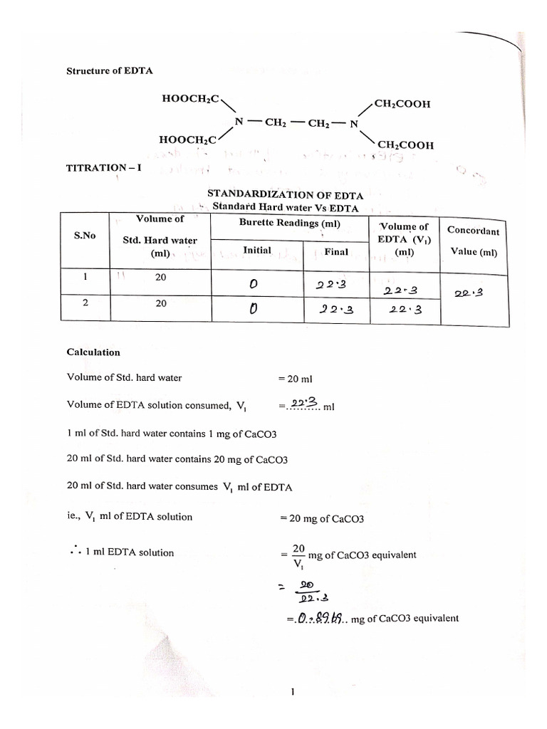 Engineering Chemistry Lab Manual | PDF