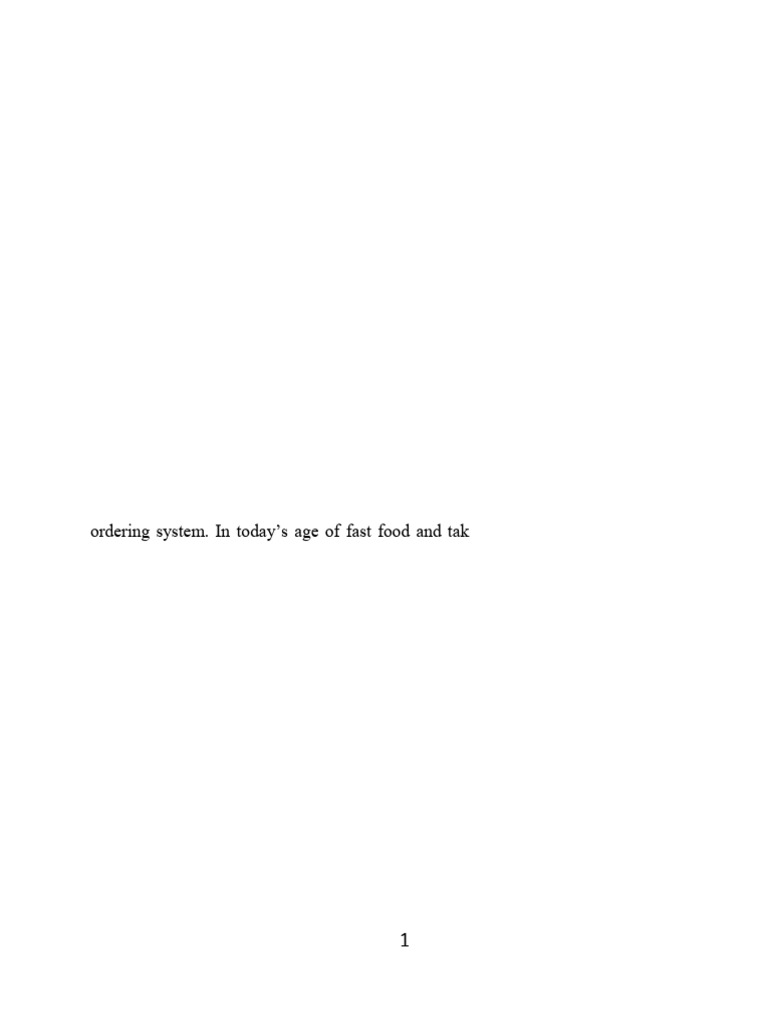 Design and Implementation of Online Food Ordering System | PDF ...