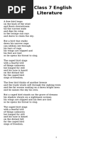 Caged Bird Poem + Summary + Analysis