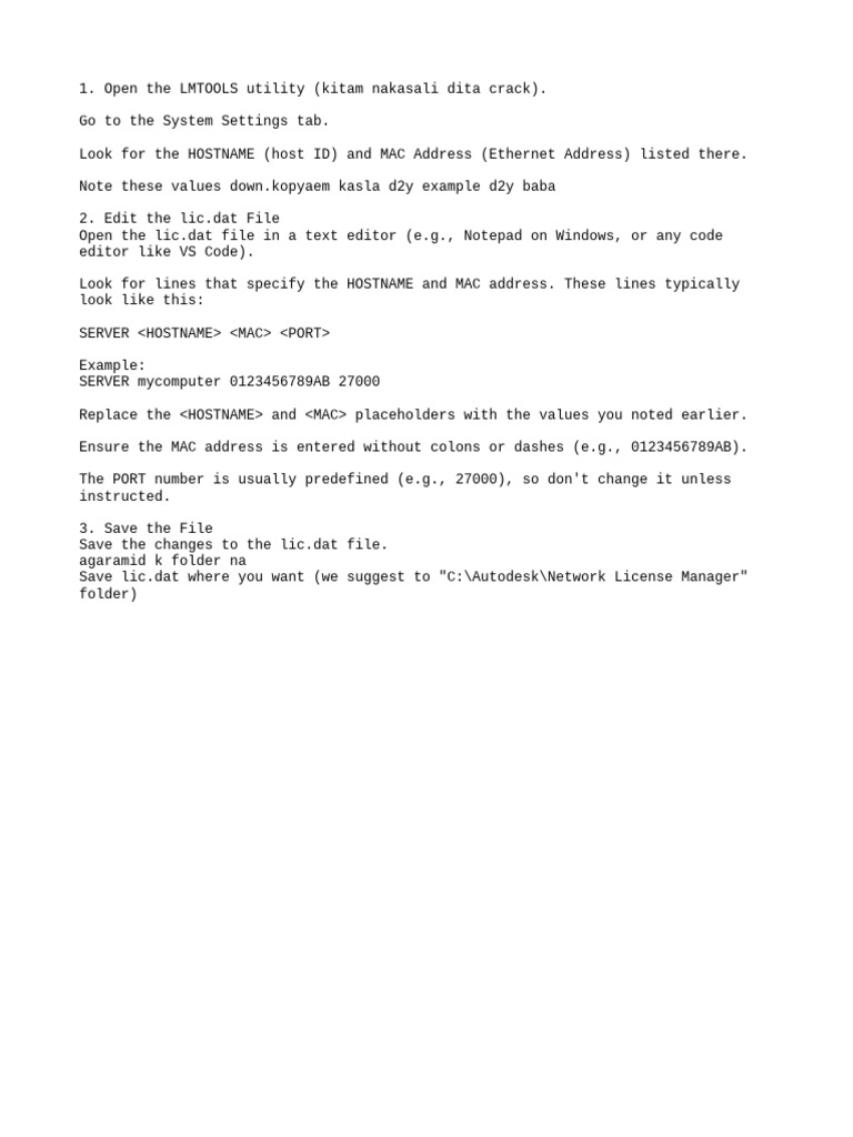 Edit lic.dat for Civil 3D Setup | PDF