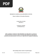 Computer Studies Form 4 End of Term Exams | PDF